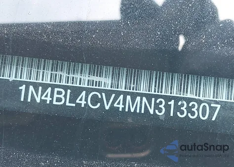 2021 Nissan Altima Sr Fwd from USA, damaged, VIN 1N4BL4CV4MN313307
